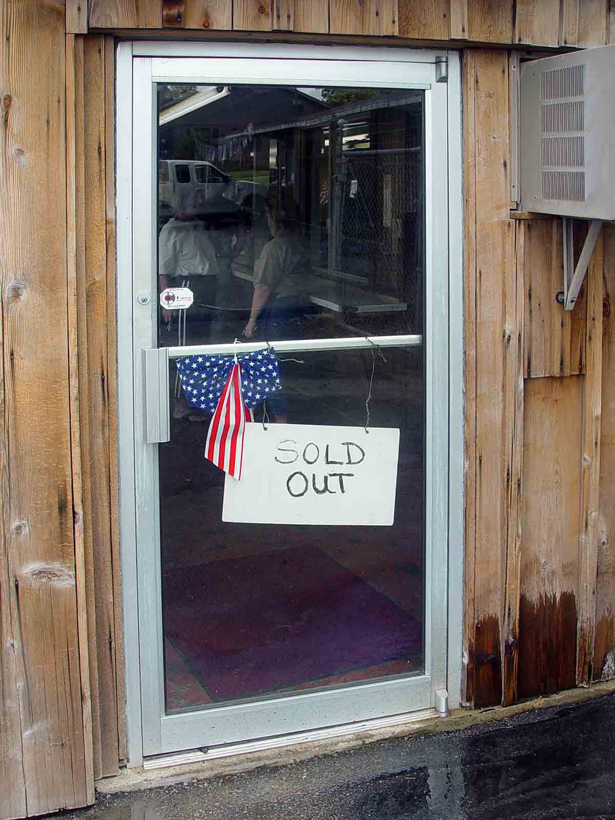 B. E. Scott's Barbecue is Sold Out B. E. Scott's Barbecue is Sold Out