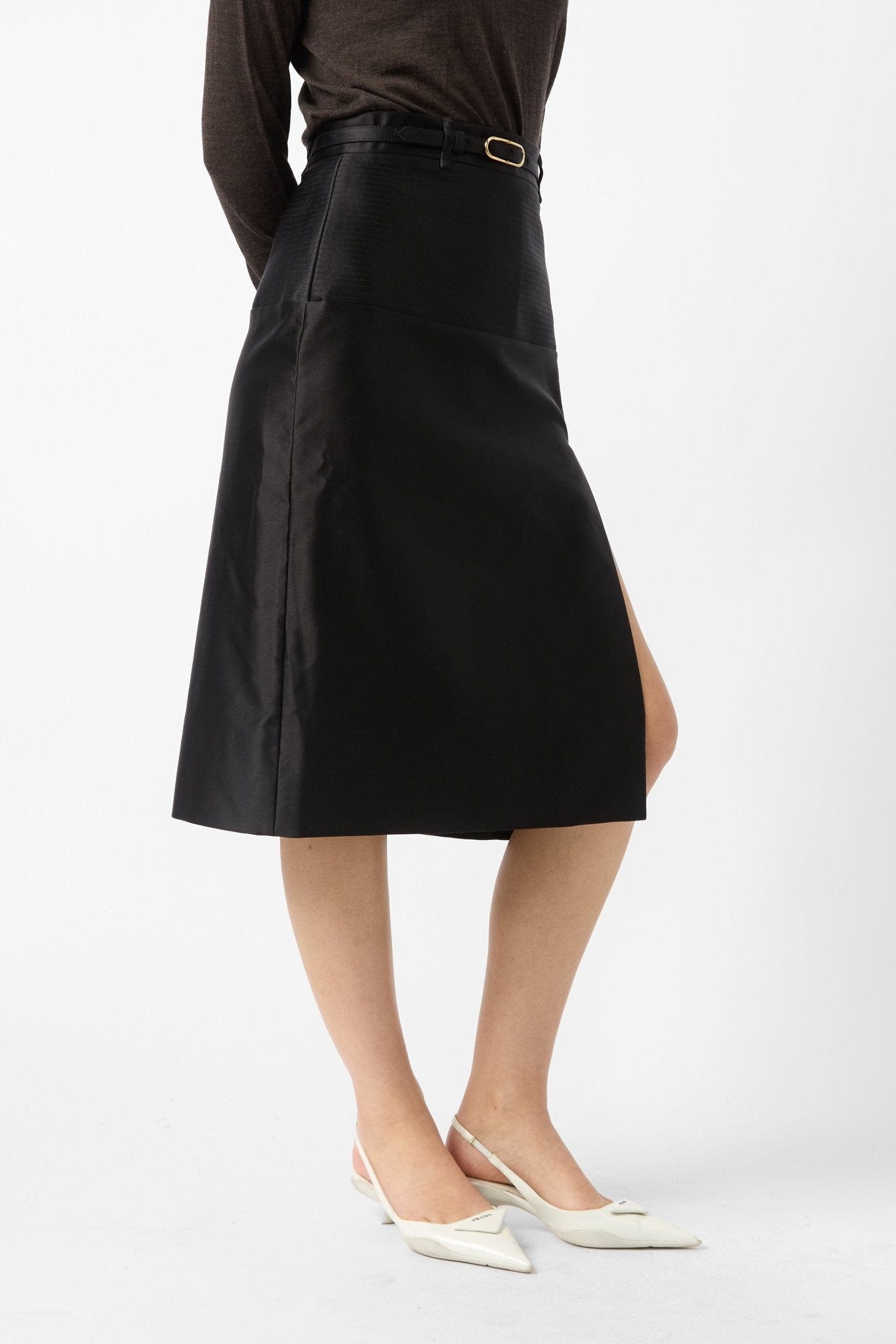 Gucci Satin Midi Skirt - Bessette