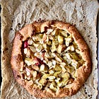 Rhubarb, almond & rosemary galette for the rhubarb's final fling