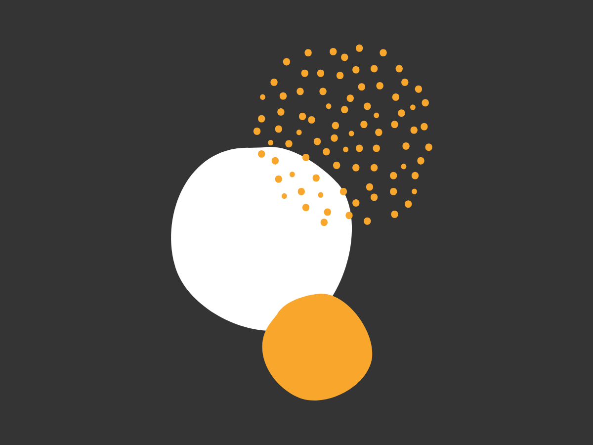 dark background with white and yellow abstract shapes on it