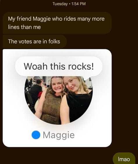 text screenshots from friends saying "this bang", "woah this rocks!", and pointing out a zoom issue on iOS