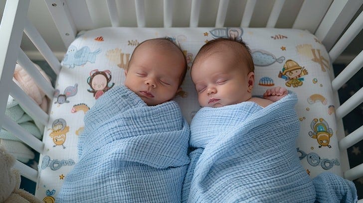Free Sleeping newborn twins Image | Download at StockCake