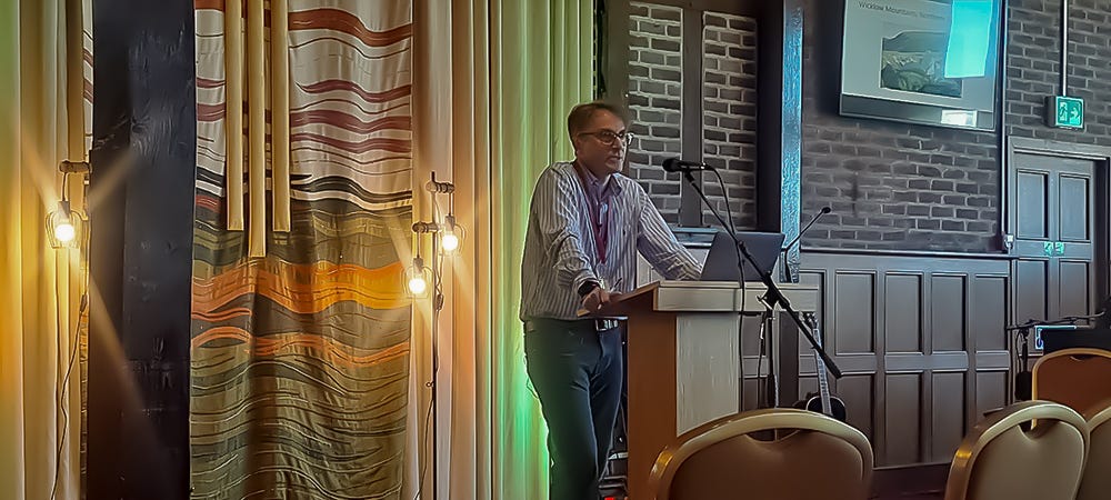 Simon Horobin during “Narnia: The Monsters and the Skeptics” session, Hutchmoot UK, 2023