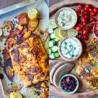 Sheet Pan Salmon Shawarma