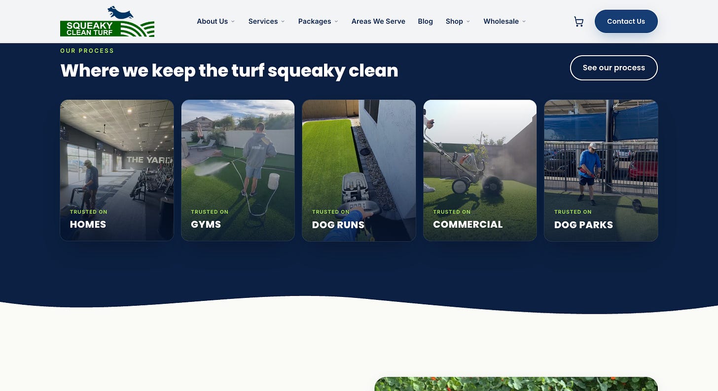 The cache bug before the fix: the Trusted On HOMES tile showing a gym interior image instead of a residential backyard The cache bug before the fix: the Trusted On HOMES tile showing a gym interior image instead of a residential backyard