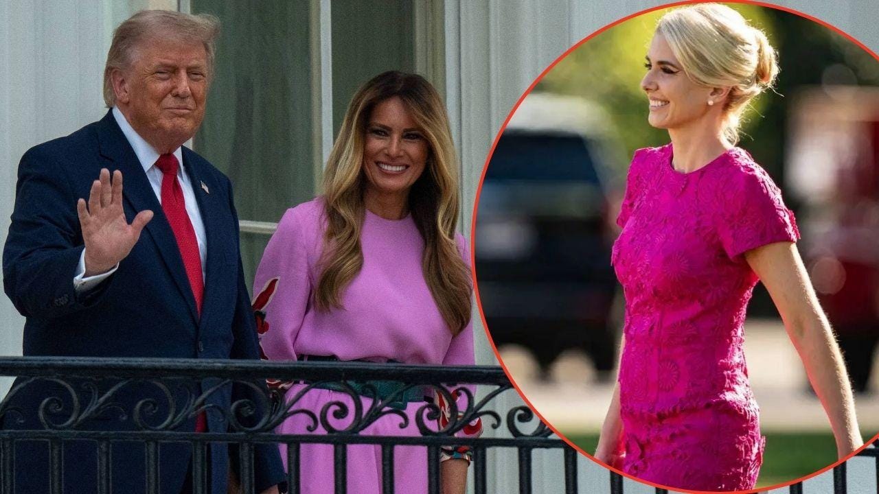 A photo of Donald Trump and Melania Trump alongside a photo of Natalie Harp A photo of Donald Trump and Melania Trump alongside a photo of Natalie Harp