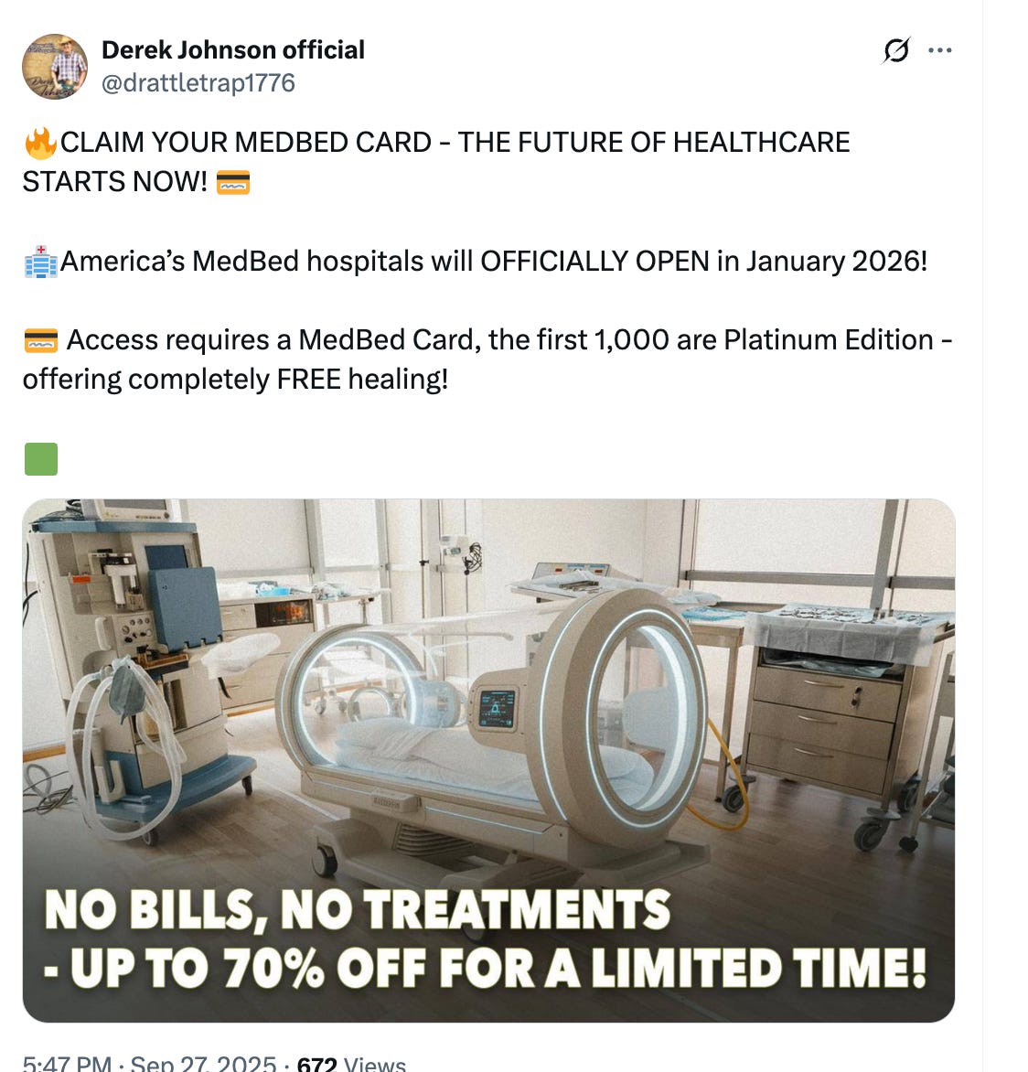 CLAIM YOUR MEDBED CARD - THE FUTURE OF HEALTHCARE STARTS NOW! 💳  🏥America’s MedBed hospitals will OFFICIALLY OPEN in January 2026!   💳 Access requires a MedBed Card, the first 1,000 are Platinum Edition - offering completely FREE healing!