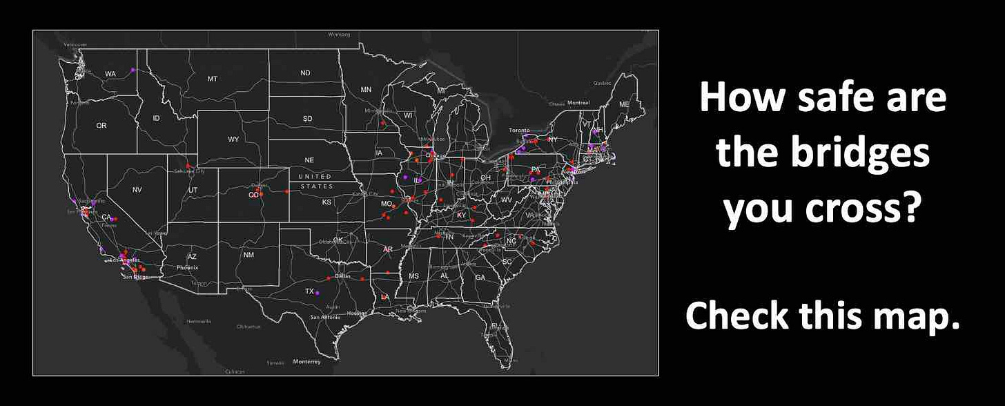 How safe are the bridges you cross? Check this map.
