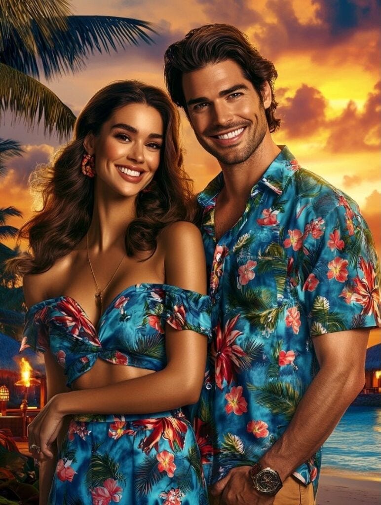 hawaii couple outfit - what are hawaiians called