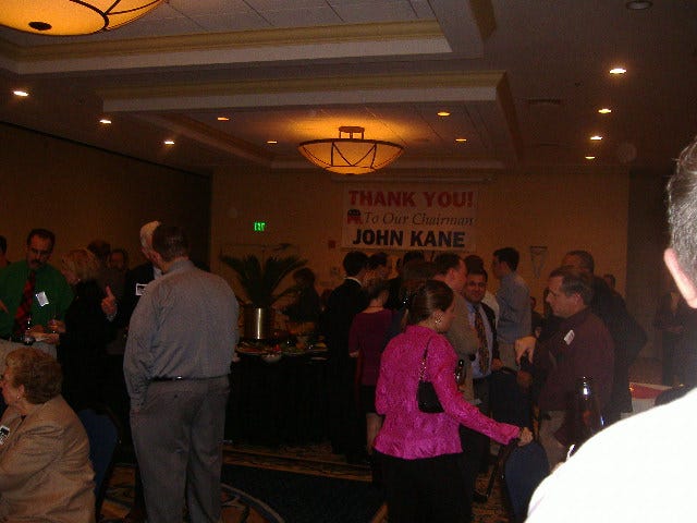 The outgoing Chairman had a party thrown in his honor. The outgoing Chairman had a party thrown in his honor.