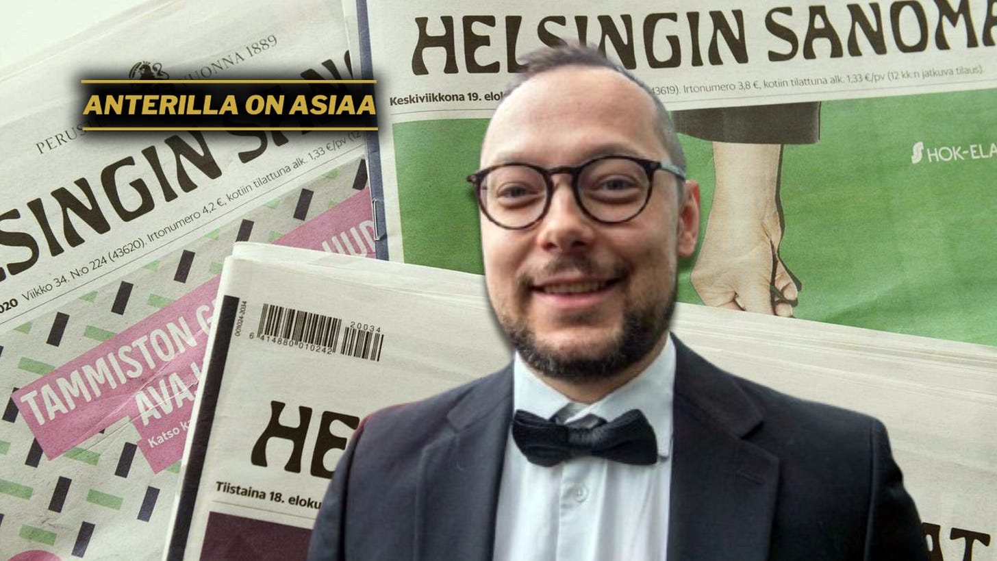 Helsingin Sanomien (HS) toimittajia ja johtoa syytetään törkeästä kunnianloukkauksesta, törkeästä yksityiselämää loukkaavasta tiedon levittämisestä sekä päätoimittajarikkomuksesta. 