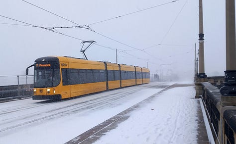 Dresden in the snow