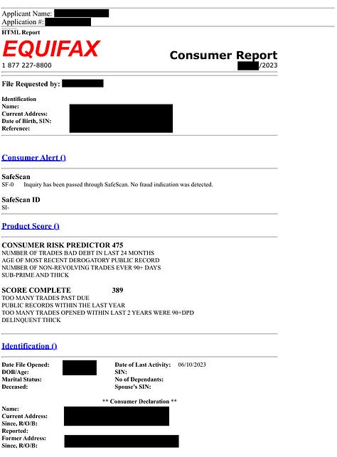 Examples of the exposed files on the server. Image 1 contains a Insurance Rapport. Image 2 contains a Insurance application form. Image 3 contains a Australian passport used to verify age to make a body piercing. Image 4 contains a life insurance application. Image 5 contains a letter sent with a social security card. Image 6 contains an Equifax consumer report.