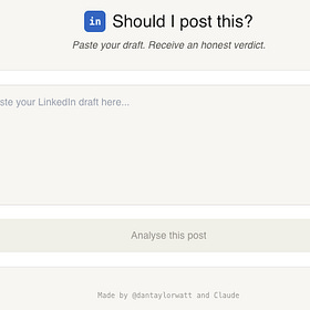 'Should I post this on LinkedIn?' The AI tool