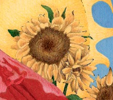 Detail from the Gaian Tarot Sun card. Art by JPC.