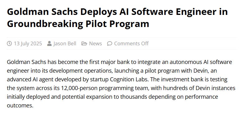 Goldman projects 3-4x productivity gains