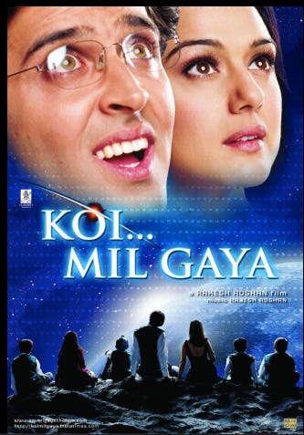 Movie poster for Koi... Mil Gaya. 