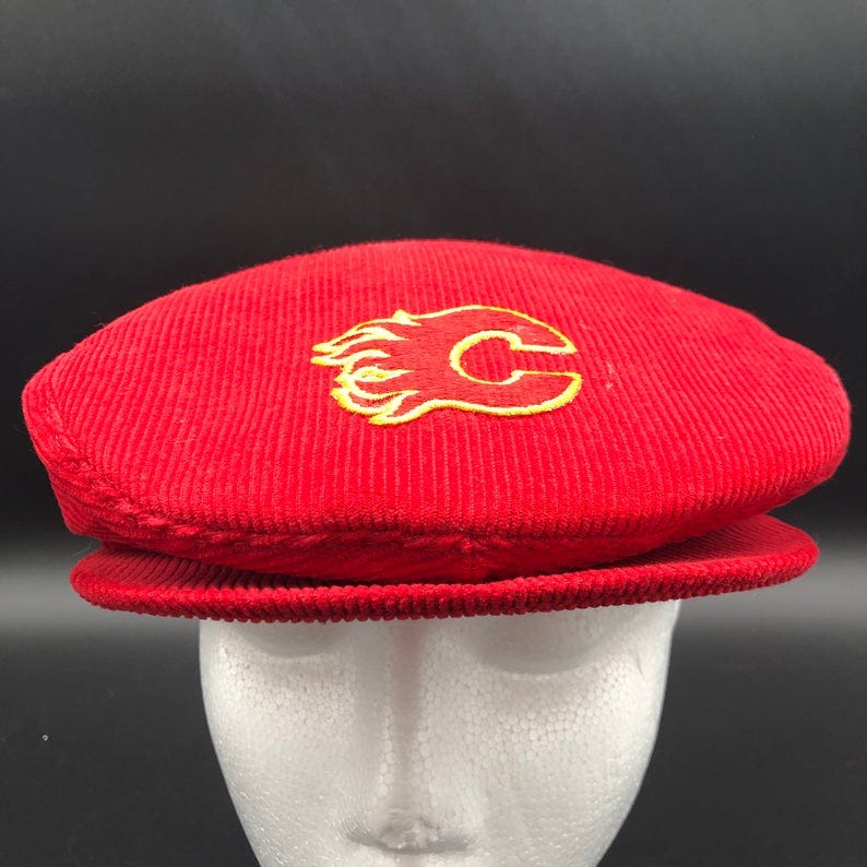 80s Calgary Flames Corduroy Snapback by Ted Fletcher image 0