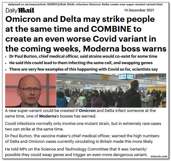 daily mail omicron and delta covid-19 variants could combine to create something worse