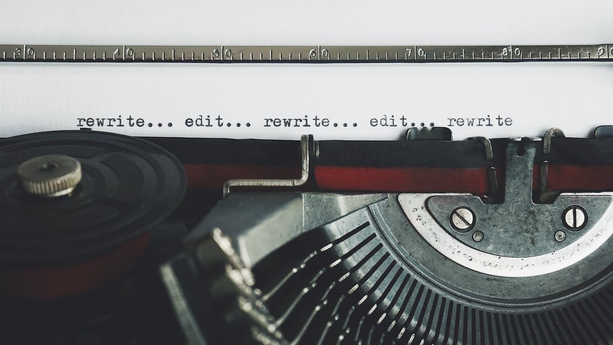 Free Rewrite Edit Text on a Typewriter Stock Photo Free Rewrite Edit Text on a Typewriter Stock Photo