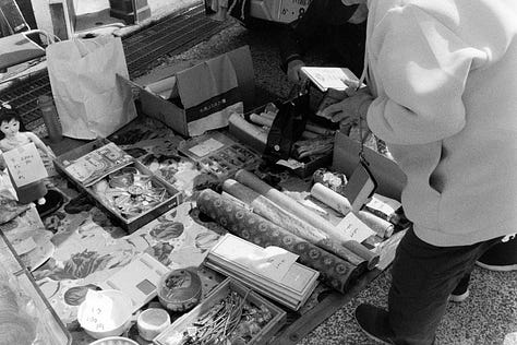 black and white film photos from Japan flea market