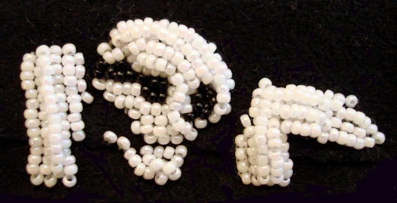beaded skull beaded skull