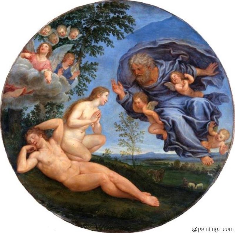 The Creation of Eve by Francesco Albani Reproduction Painting for Sale