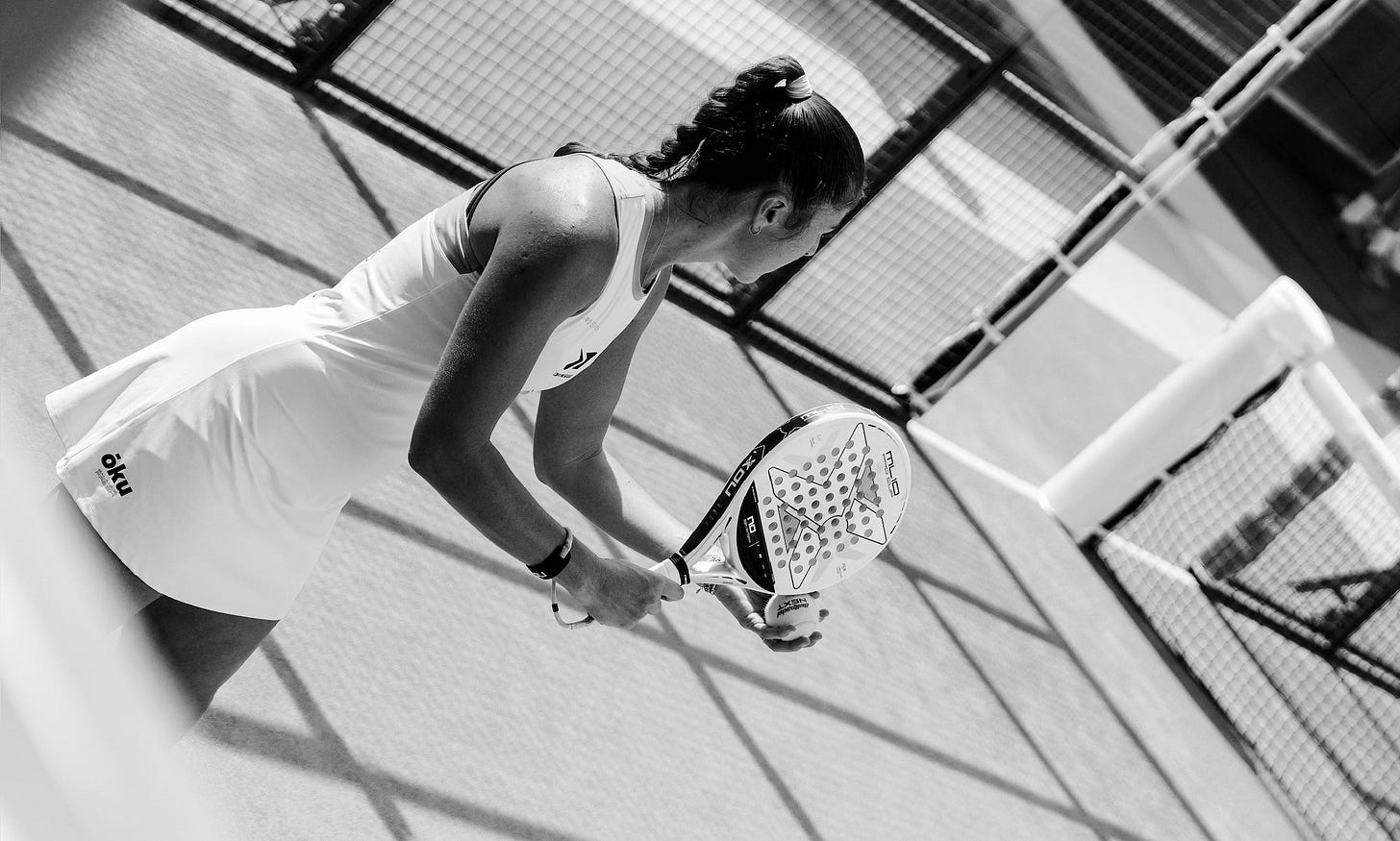 U.S. Women's #1 padel player and oku ambassador Brittany Dubins on court U.S. Women's #1 padel player and oku ambassador Brittany Dubins on court