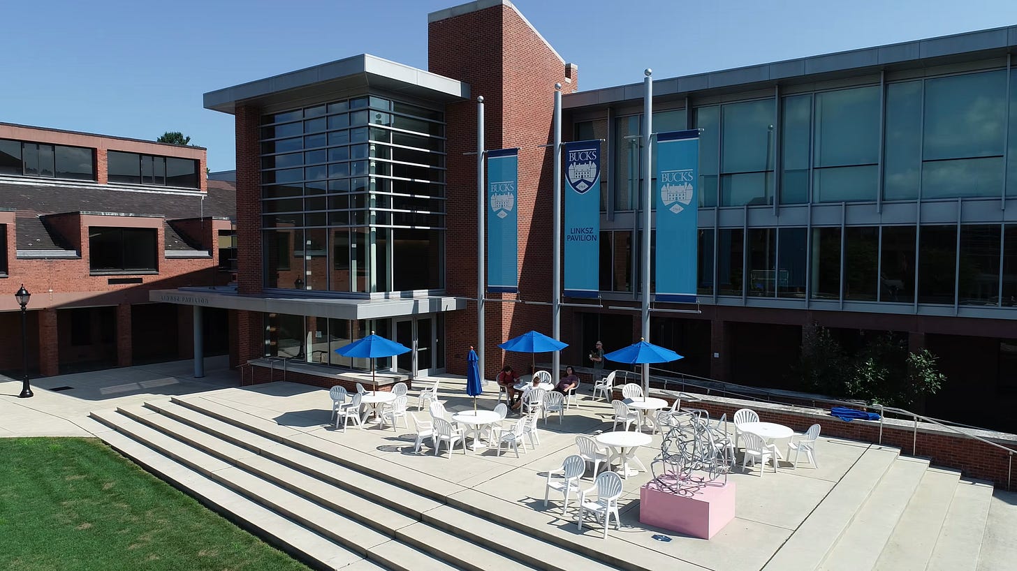 Newtown Campus | Bucks County Community College dining patio Newtown Campus | Bucks County Community College dining patio