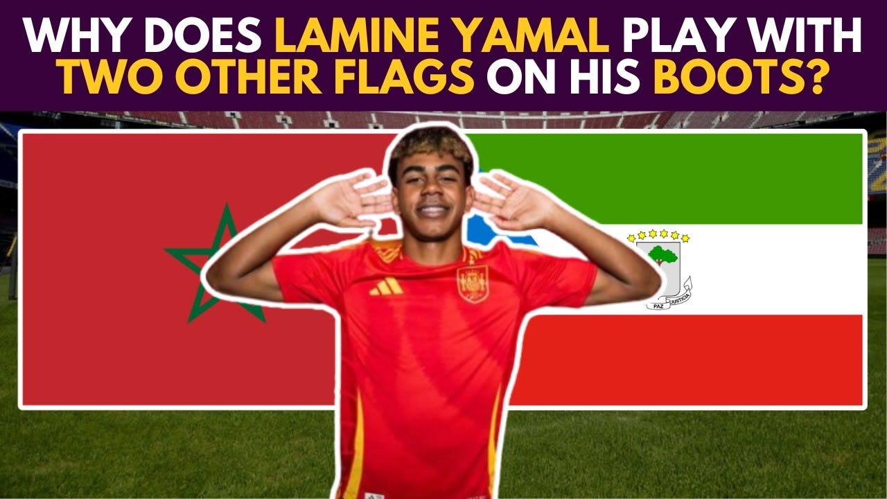 🤔 WHY Does LAMINE YAMAL Play With TWO OTHER FLAGS On His Boots?! - YouTube