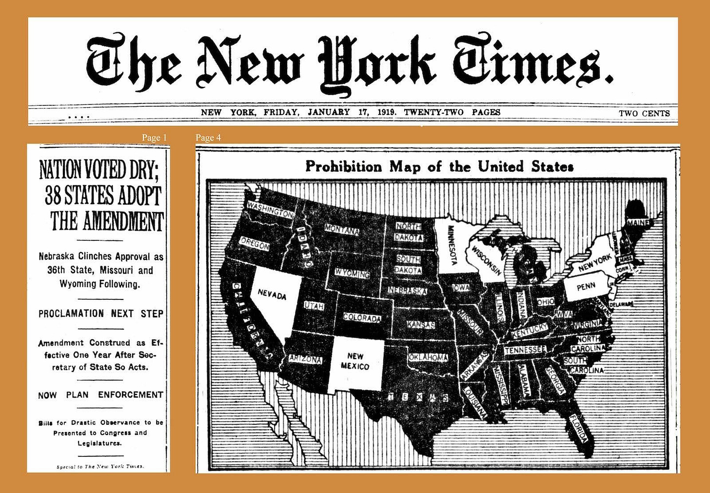 TDIH: January 17, 1920, Alcohol Prohibition begins in the United States as  the Volstead Act goes into effect. : r/ThisDayInHistory