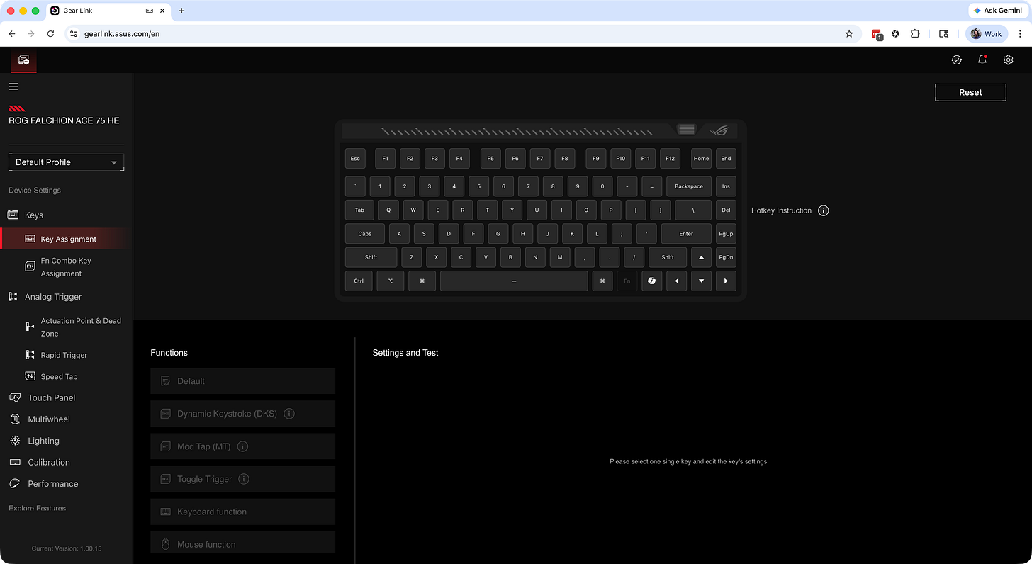 Asus ROG Falchion Ace 75 HE review