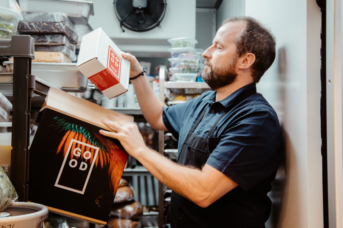 Chef Colin Buchan from 1880 with GOOD Meat chicken, source: Eat Just