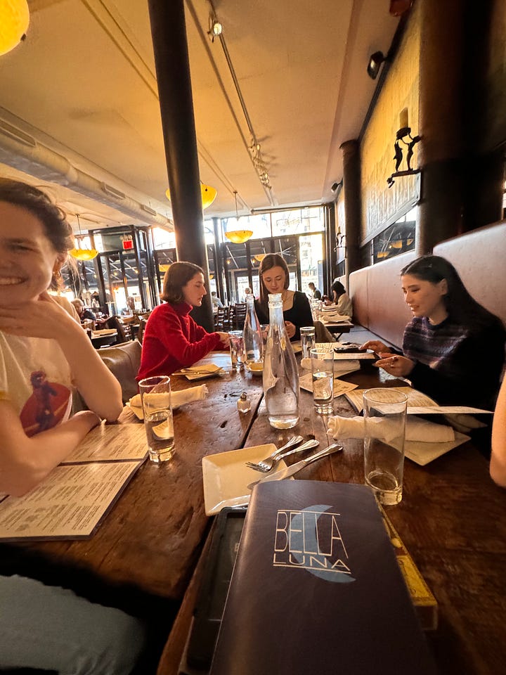 Photos from January of book club and sketching