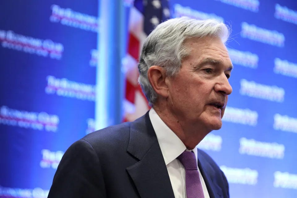 U.S. Federal Reserve Chair Jerome Powell speaks to attendees of a meeting of The Economic Club of Washington, at the Renaissance Hotel in Washington, D.C., U.S., February 7, 2023. REUTERS/Amanda Andrade-Rhoades U.S. Federal Reserve Chair Jerome Powell speaks to attendees of a meeting of The Economic Club of Washington, at the Renaissance Hotel in Washington, D.C., U.S., February 7, 2023. REUTERS/Amanda Andrade-Rhoades