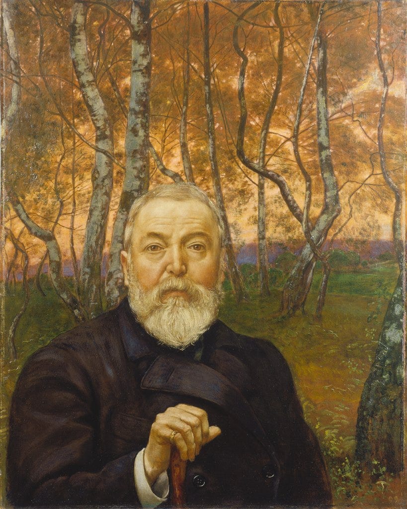 Self-Portrait in front of a Birch Forest - Digital Collection