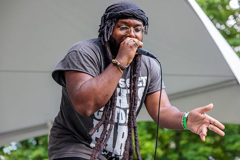 performers on the main stage at yellow spring street fair