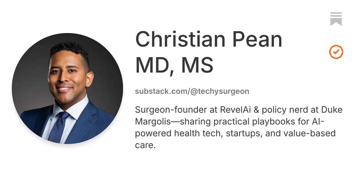Christian Pean MD, MS | Substack