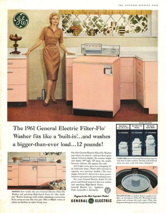 A vintage magazine page from General Electric.