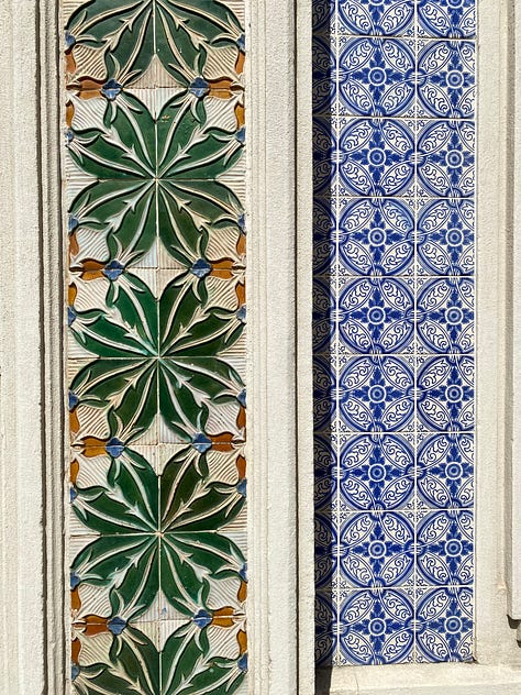 Intricate detailed tiles, with different patterns