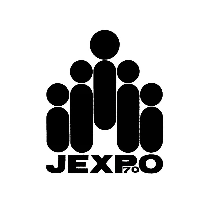 Logo proposals as part of a competition to find a logo for Osaka's Expo 70