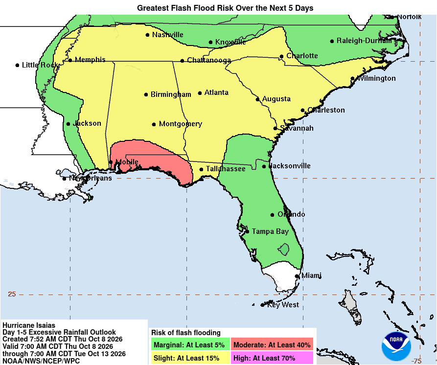 [Image of WPC Flash Flooding/Excessive Rainfall Outlook]
