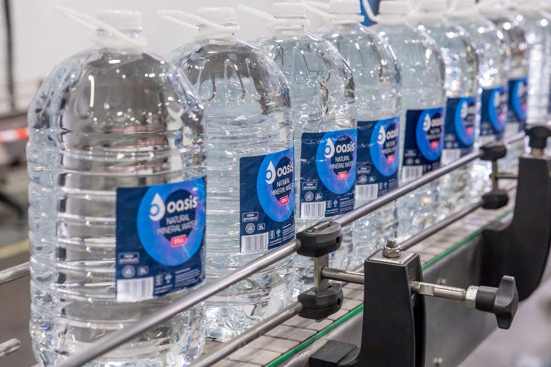 An Oasis Water factory.