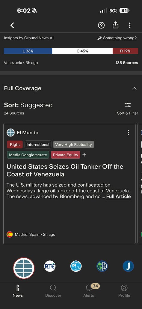 Ground News helps me understand not just the news, but who OWNS the news.