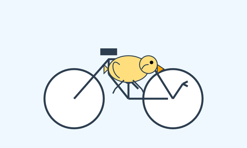 Yellow and not great pelican, quite a good bicycle if a bit sketchy.