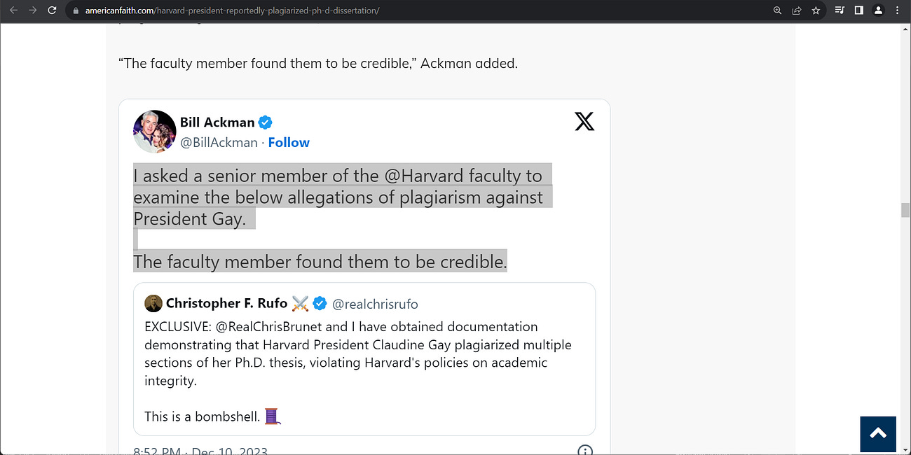 It's getting hot in here! Harvard President Gay Reportedly Plagiarized Ph.D. Dissertation and word is, it is a combination of antisemitism by Gay and now this CLEAR plagiarized work that will take her