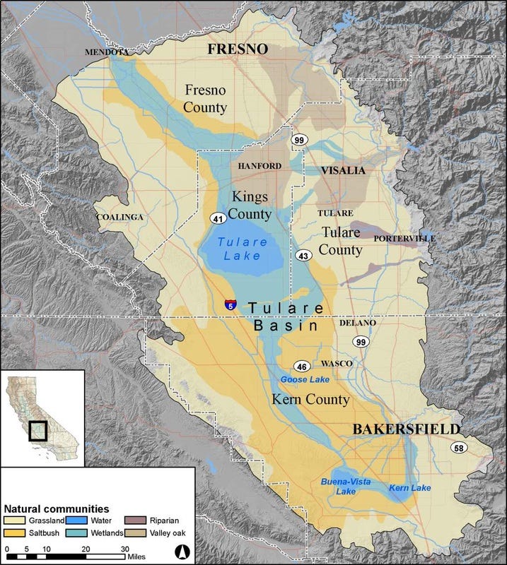 Tulare Basin 1850 Tulare Basin 1850