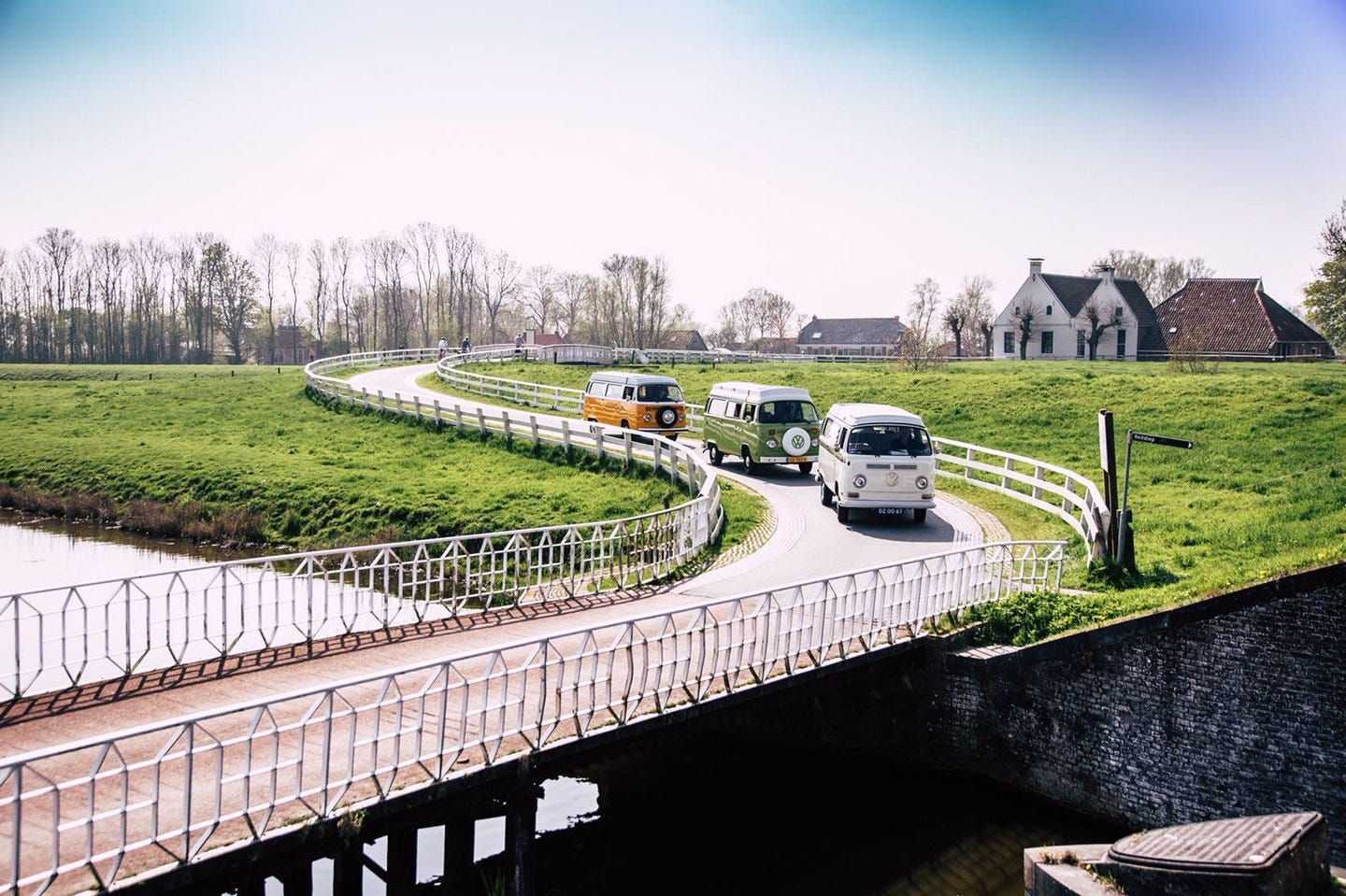 Cars on a bridge in Groningen Cars on a bridge in Groningen