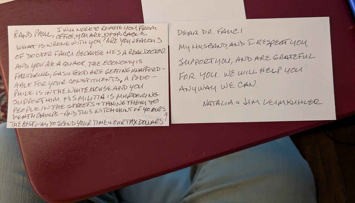 May be an image of text that says 'REMOLE you FRom RAND PAUL, I wile NoRE OFFiCE you ACt. กยุร CAse S WHAT i5 WRON6 w พิกรง you ARE YOUJEALOU you OF DOCTOR rиcл BECAUSE Ηε'ΣΑ μE' REALDOCTOR AND yOu'RE A ФИAeK THE ECONOMY S FARTERING, GASO FOOD ARE GENTING UHAFFORD ABLE FOR your αομδδπμέΝις, A PEDO- yol PHILE IS て ۲٤٤ WTAISMURDERING is UPPORA HIM THEM ه THE STREETS YOuRS 남쭈해 OAmPS -AND ንገር ΤΑΣλκςTΝαφΤΟ to SPEND youR DOLLARS DEAR DR. FANCI My HUSBAND, AND 4ο4, SePpORTyOL иAи, AND ARE CeAeил FOR 4oи. WE WILL HELP 40И ANY WAY ٧٤ CAN NATALIA JM VEIMKUHLER' May be an image of text that says 'REMOLE you FRom RAND PAUL, I wile NoRE OFFiCE you ACt. กยุร CAse S WHAT i5 WRON6 w พิกรง you ARE YOUJEALOU you OF DOCTOR rиcл BECAUSE Ηε'ΣΑ μE' REALDOCTOR AND yOu'RE A ФИAeK THE ECONOMY S FARTERING, GASO FOOD ARE GENTING UHAFFORD ABLE FOR your αομδδπμέΝις, A PEDO- yol PHILE IS て ۲٤٤ WTAISMURDERING is UPPORA HIM THEM ه THE STREETS YOuRS 남쭈해 OAmPS -AND ንገር ΤΑΣλκςTΝαφΤΟ to SPEND youR DOLLARS DEAR DR. FANCI My HUSBAND, AND 4ο4, SePpORTyOL иAи, AND ARE CeAeил FOR 4oи. WE WILL HELP 40И ANY WAY ٧٤ CAN NATALIA JM VEIMKUHLER'
