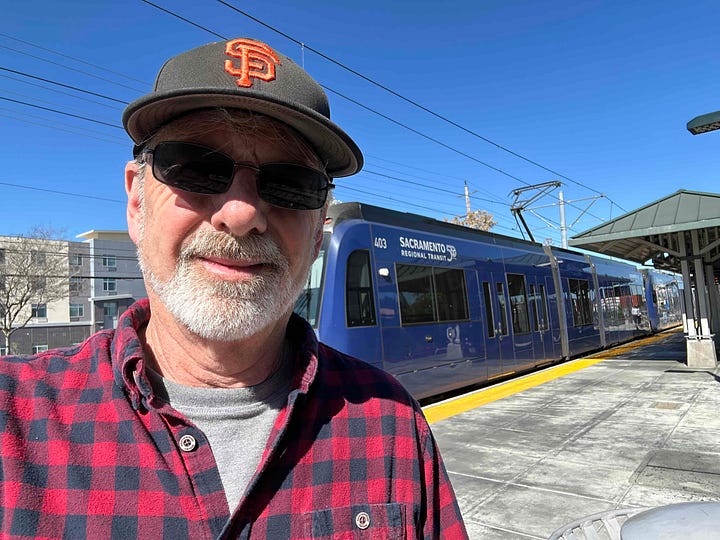 My artist retreat for the day took me on the Sacramento Light Rail Train to two different galleries.